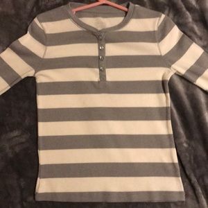 White and silver dressy girls shirt